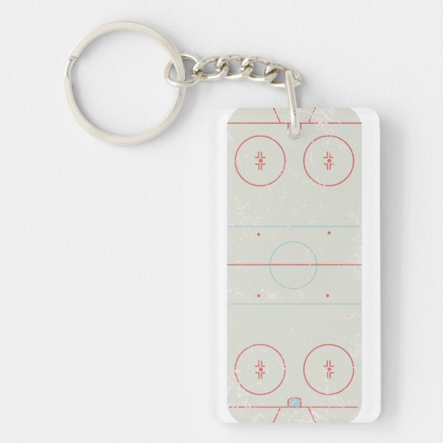 Personalisiertes Eishockeyrosa Schlüsselanhänger (Vorderseite)