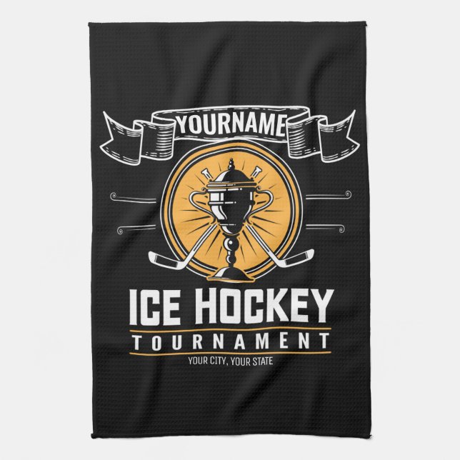 Personalisiertes Eishockeyspiel Geschirrtuch (Vertikal)