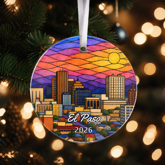 Personalisiertes El Paso-Acrylblatt-Ornament, Benu Ornament
