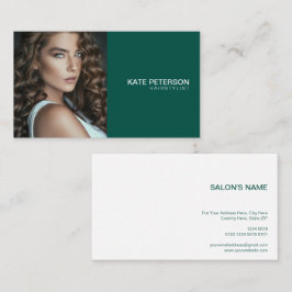 Personalisiertes Elegance-Foto | Elegant Green Visitenkarte