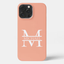 Personalisiertes Eleganpeach Monogram und Name