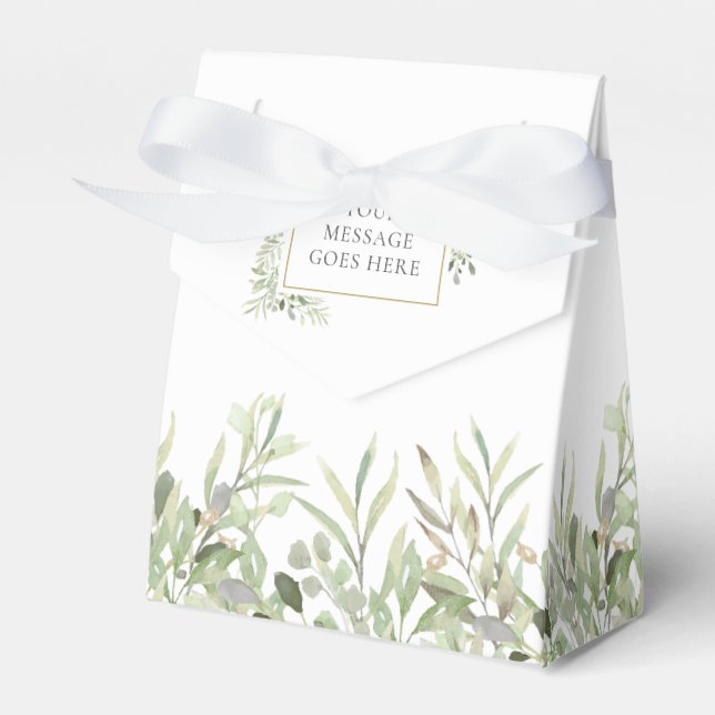 Personalisiertes Elegant Grünfoliage Geschenkschachtel (Vorderseite)