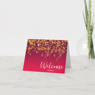Personalisiertes Elegant Willkommen im Team Karte