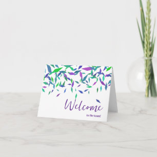 Personalisiertes Elegant Willkommen im Team Karte