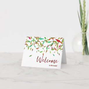 Personalisiertes Elegant Willkommen im Team Karte