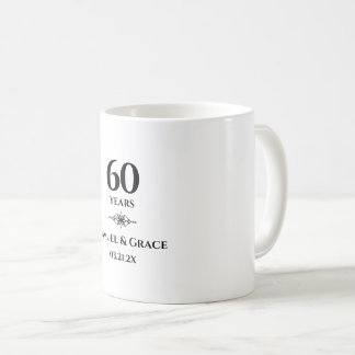Personalisiertes elegantes 60. Diamant-Jubiläums-G Kaffeetasse