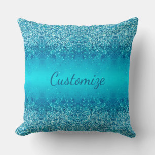 Personalisiertes Elegantes Blaues Frost Kissen