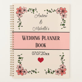 Personalisiertes elegantes Blumenplanerbuch Planer