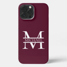 Personalisiertes elegantes Burgundy Monogramm und 