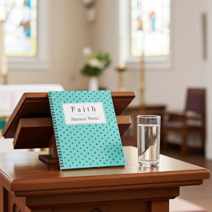 Personalisiertes elegantes Cross Motif Sermon Note Notizbuch