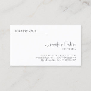 Personalisiertes, elegantes, einfaches Design Mode Visitenkarte