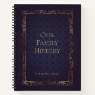 Personalisiertes elegantes FamiliengeschichtsNoteb Notizbuch