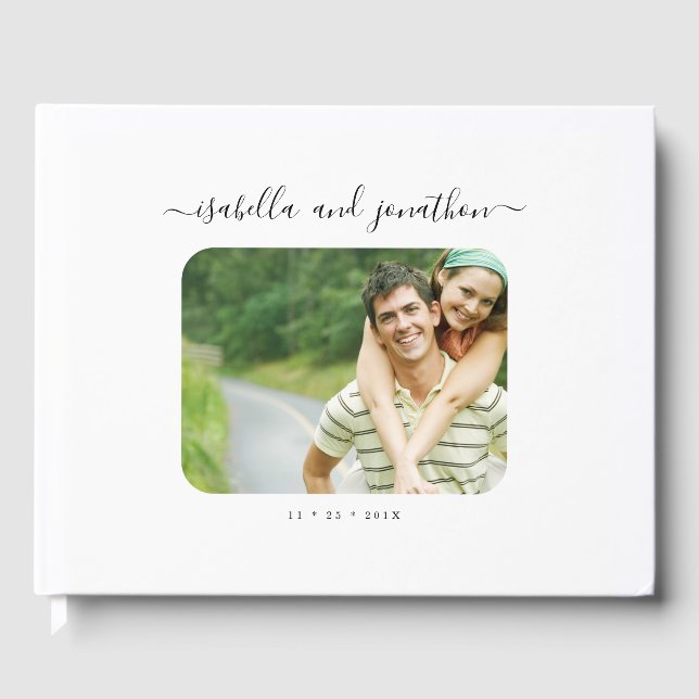 Personalisiertes elegantes Foto Gästebuch (Vorderseite)