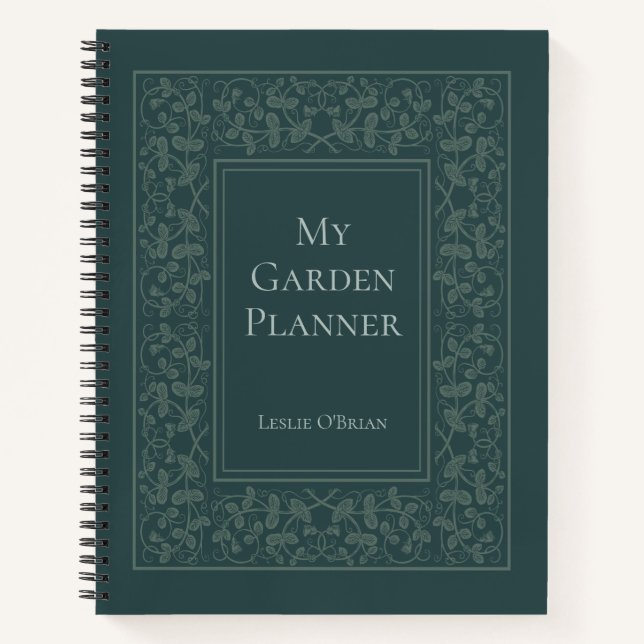Personalisiertes elegantes Garden-Planer-Notebook Notizbuch (Vorderseite)