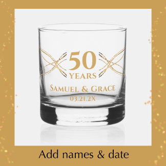 Personalisiertes elegantes goldenes Geschenk zum 5 Whiskyglas