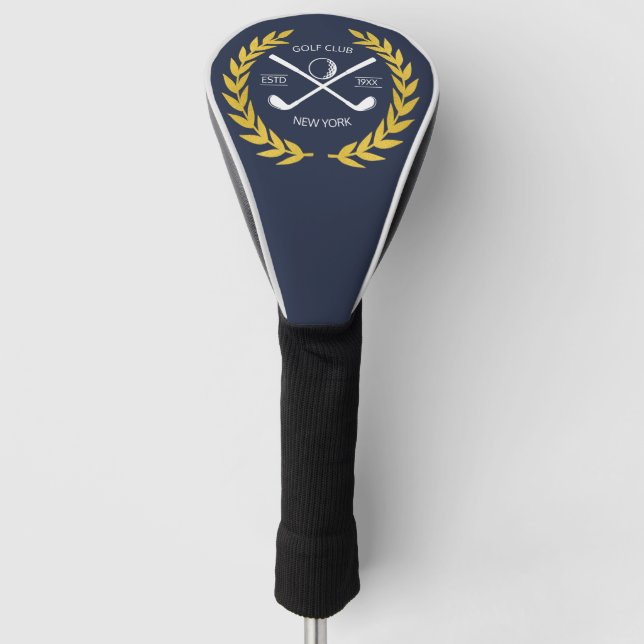 Personalisiertes Elegantes Golf Club Logo Golf Headcover (Vorderseite)