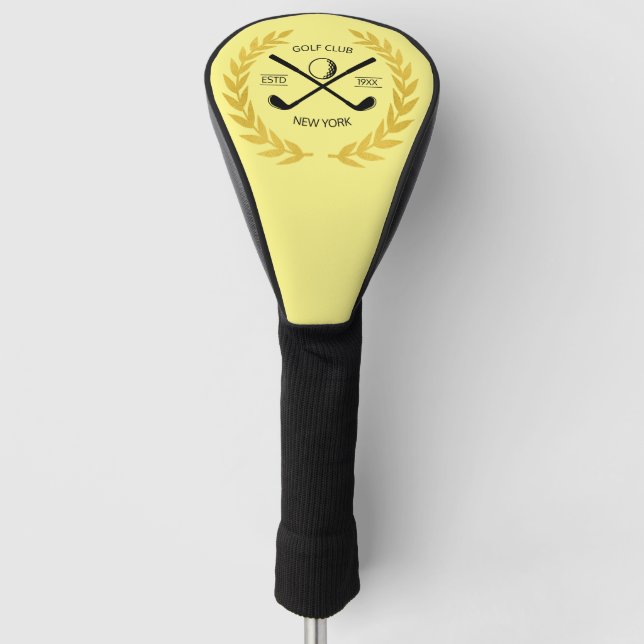 Personalisiertes Elegantes Golf Club Logo Golf Headcover (Vorderseite)