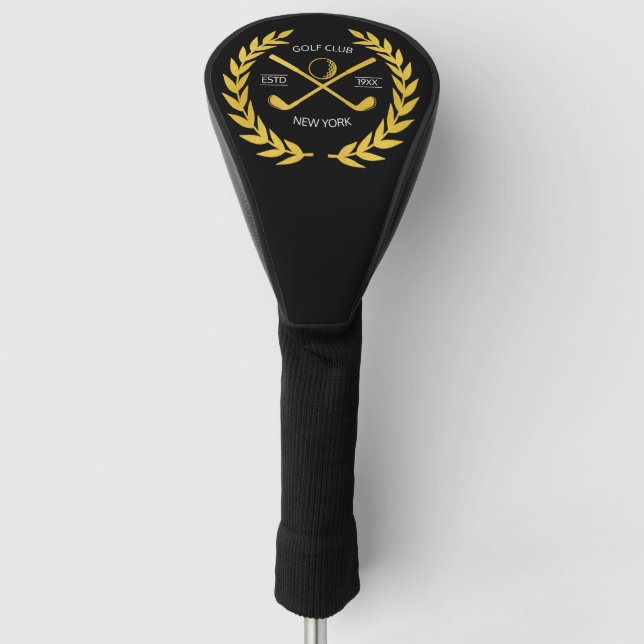 Personalisiertes Elegantes Golf Club Logo Golf Headcover (Vorderseite)