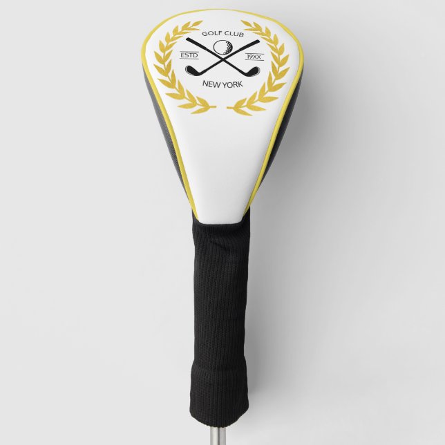 Personalisiertes Elegantes Golf Club Logo Headcover (Vorderseite)