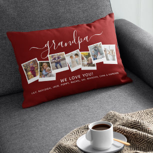 Personalisiertes Elegantes Grandpa Foto Collage Lendenkissen