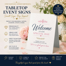 Personalisiertes elegantes Hochzeitstischschild