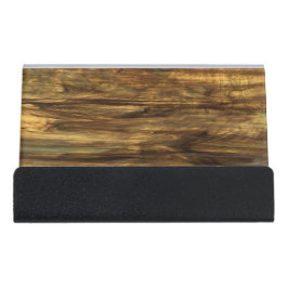 Personalisiertes elegantes Imitat Holz Schreibtisch-Visitenkartenhalter