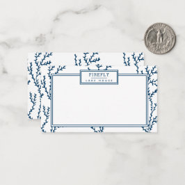 Personalisiertes, elegantes Indigomuster Mitteilungskarte