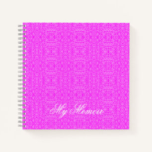 Personalisiertes elegantes Kunstmuster - Rosa Jour Notizbuch