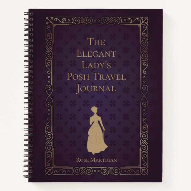 Personalisiertes elegantes Lady's Travel Journal Notizbuch (Vorderseite)