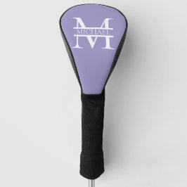 Personalisiertes elegantes Lila Monogramm und Name Golf Headcover