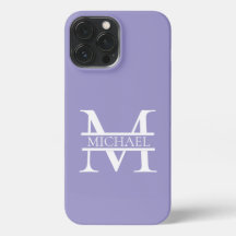 Personalisiertes elegantes Lila Monogramm und Name