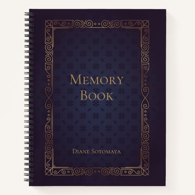 Personalisiertes elegantes Memory-Book-Notebook Notizbuch (Vorderseite)