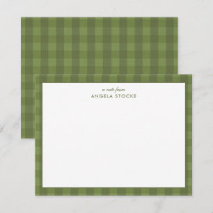 Personalisiertes Elegantes Minimal Border Grün Gin Mitteilungskarte