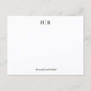 Personalisiertes Elegantes Minimalistisches Klassi Mitteilungskarte
