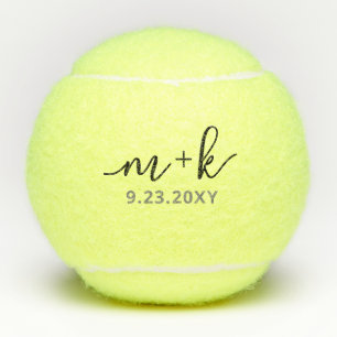 Personalisiertes elegantes Mongramm für moderne Ho Tennisbälle