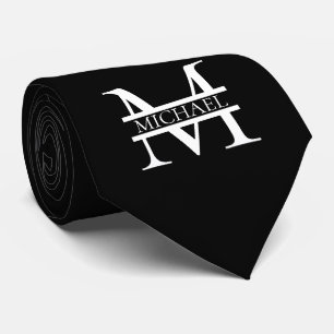 Personalisiertes elegantes Monogramm und Name Krawatte