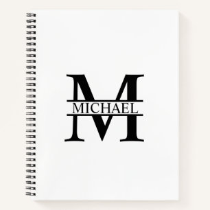 Personalisiertes elegantes Monogramm und Name Notizbuch