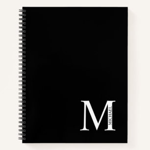 Personalisiertes elegantes Monogramm und NamensNot Notizbuch