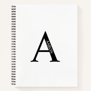 Personalisiertes elegantes Monogramm und NamensNot Notizbuch