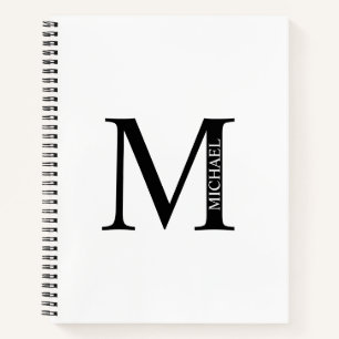 Personalisiertes elegantes Monogramm und NamensNot Notizbuch