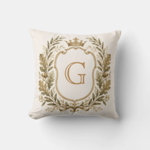 Personalisiertes elegantes Monogrammwappen Kissen