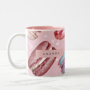 Personalisiertes Elegantes Pastell-Macaron Zweifarbige Tasse