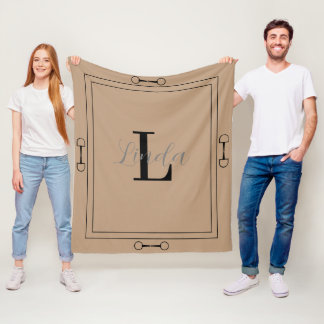 Personalisiertes Elegantes Pferd Lover Fleece Blan