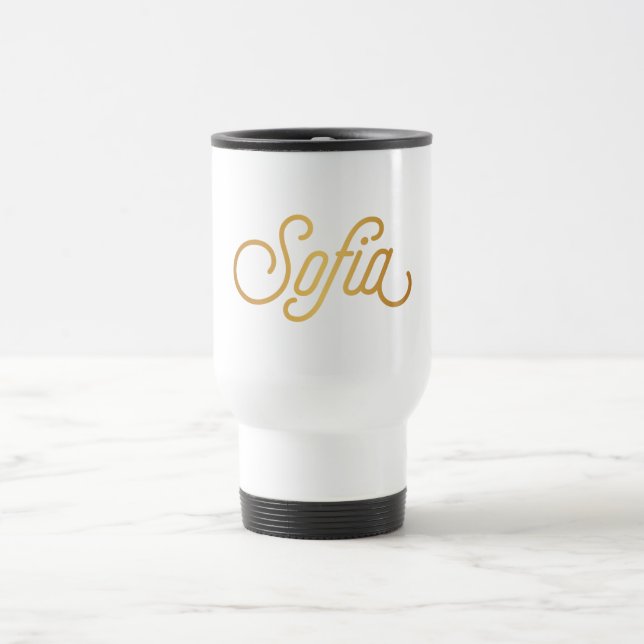Personalisiertes elegantes reisebecher (Mittel)