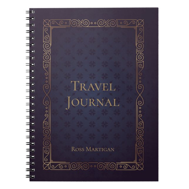 Personalisiertes elegantes Reisejournal Notizblock (Vorderseite)