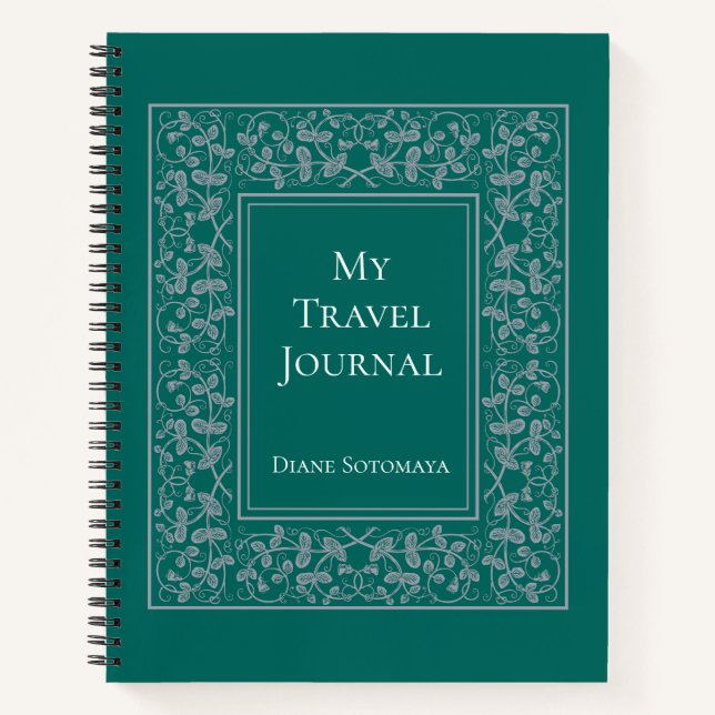 Personalisiertes elegantes Reisejournal Notizbuch (Vorderseite)