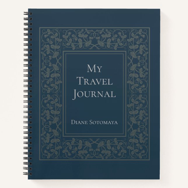 Personalisiertes elegantes Reisejournal Notizbuch (Vorderseite)