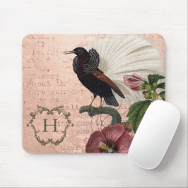 Personalisiertes elegantes rosafarbenes Monogramm Mousepad