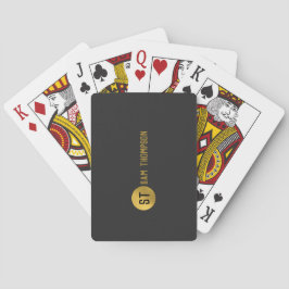 Personalisiertes elegantes Schwarz & Gold Modernes Spielkarten