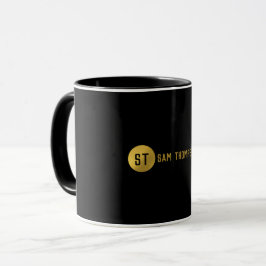 Personalisiertes elegantes Schwarz & Gold Modernes Tasse
